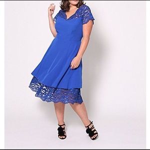 NWT-Christian Siriano Royal Blue Lace Swing Dress